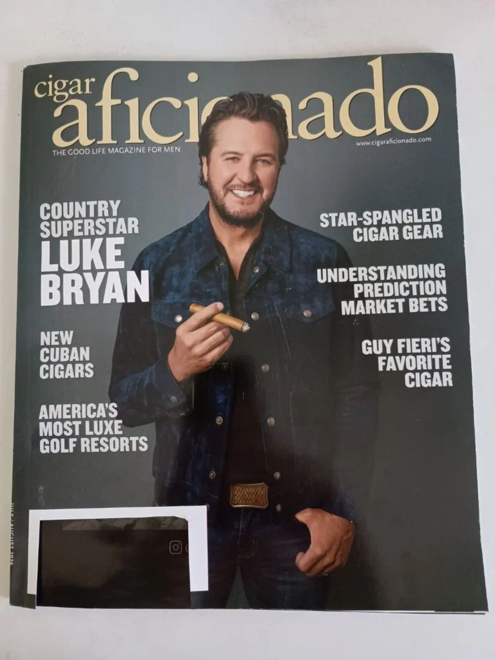 Cigar Aficionado magazine July/August 2026 Luke Bryan